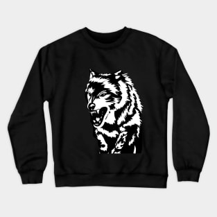 Angry wolf Crewneck Sweatshirt